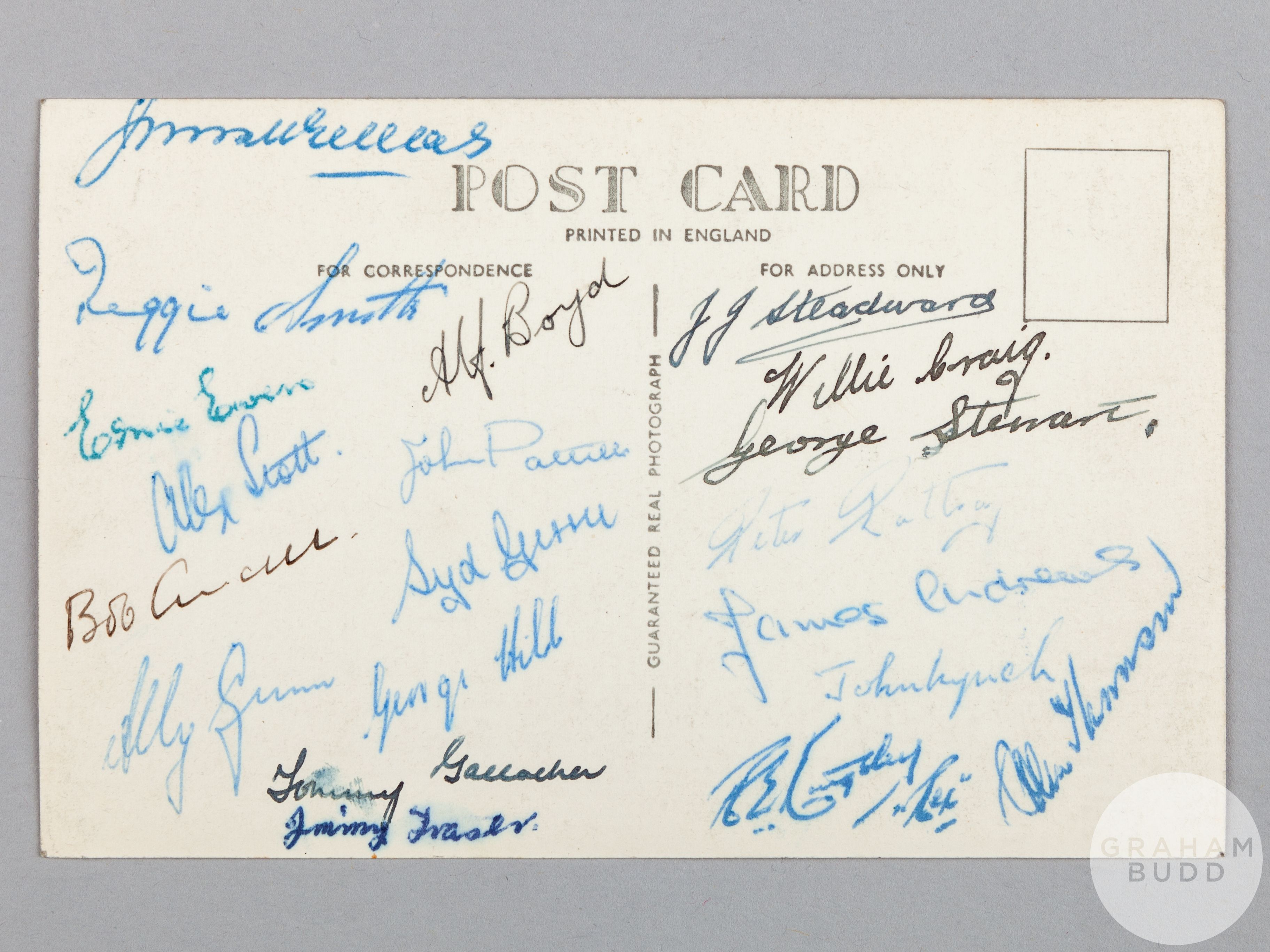 Dundee F.C. XI autographed black and white postcard, 1948-49 - Image 4 of 4