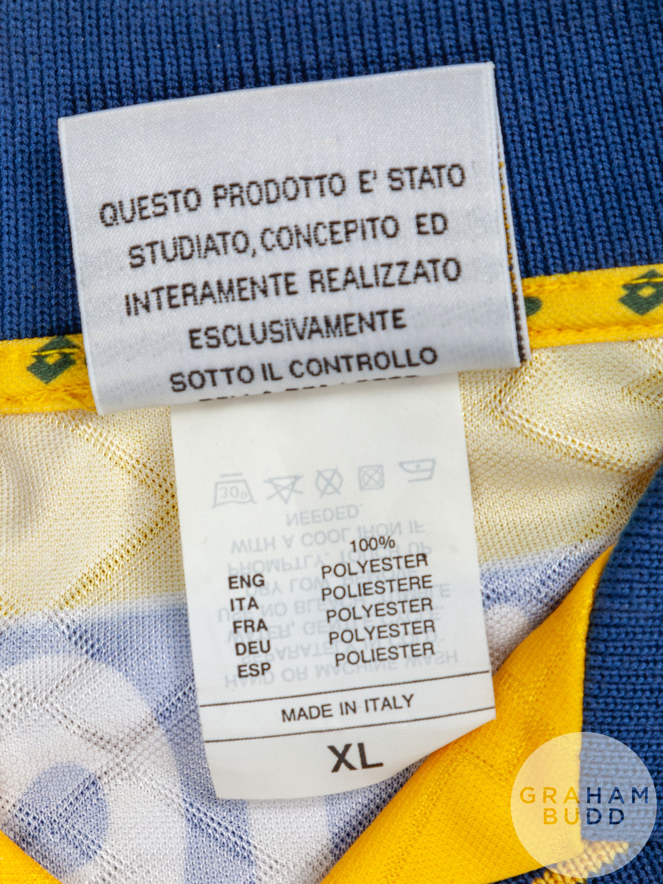 Roberto Sensini yellow and blue No.6 Parma long-sleeved shirt, 1998 - Image 5 of 5