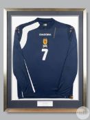 Steven Naismith blue No.7 Scotland Under 21 long-sleeved shirt, 2006-07