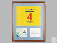 Three various golf flags