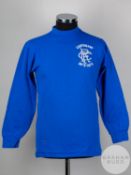 Alex Miller un-numbered blue Rangers long-sleeved shirt, 1973