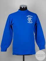 Alex Miller un-numbered blue Rangers long-sleeved shirt, 1973