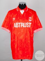 Red and white No.13 Aberdeen short-sleeved shirt, 1990-91