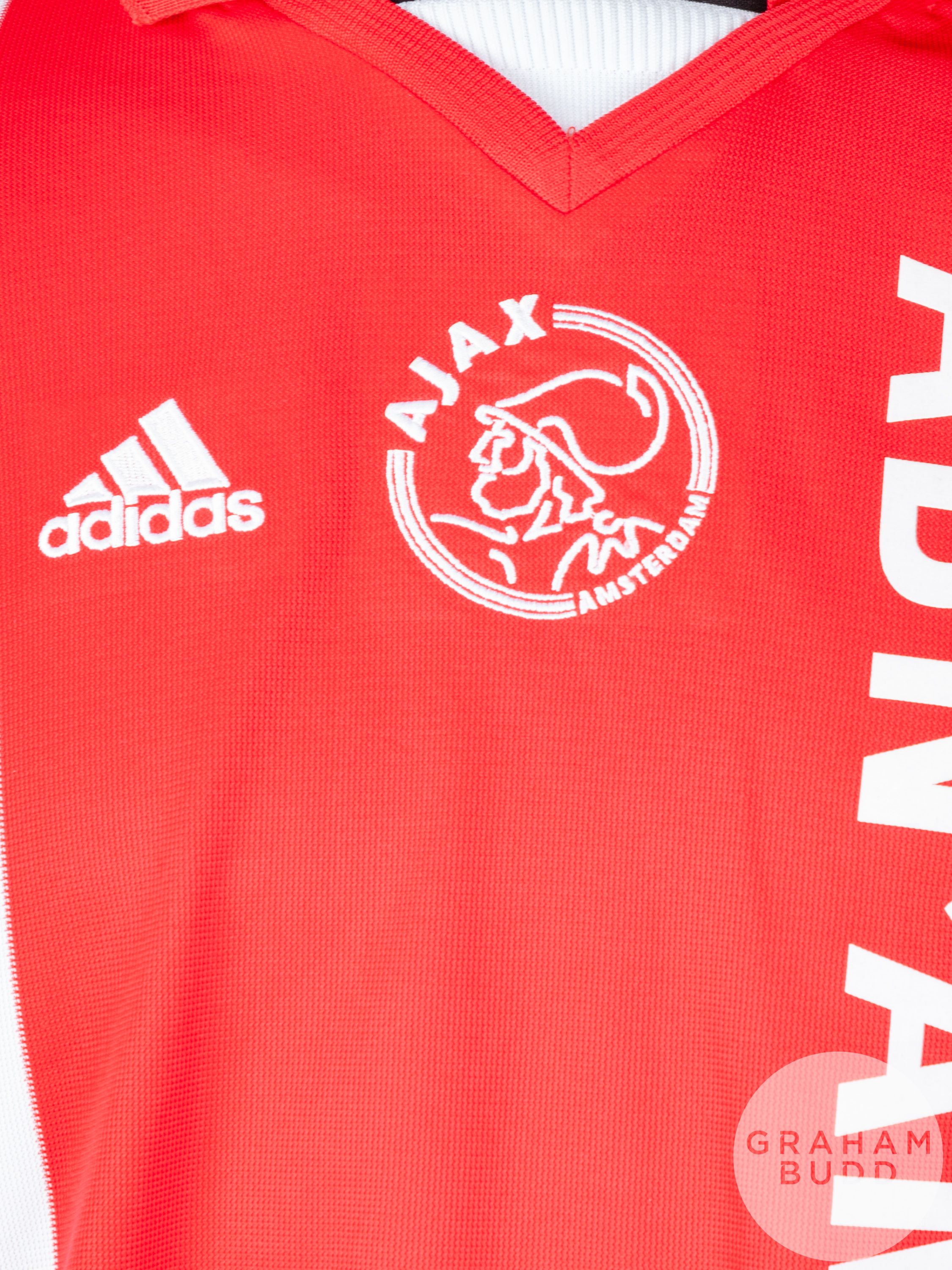 Shota Arveladze red and white No.14 Ajax short-sleeved shirt, 2001-02 - Image 3 of 6