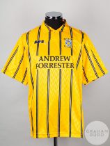 Yellow and black No.2 East Fife short-sleeved shirt, 1993-95