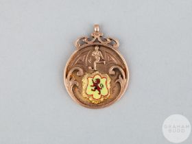 A Findlay 9ct gold and enamel 2nd XI Scottish Cup winners medal, 1922