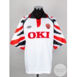 White, red and black No.4 Clyde short-sleeved shirt, 1993-94