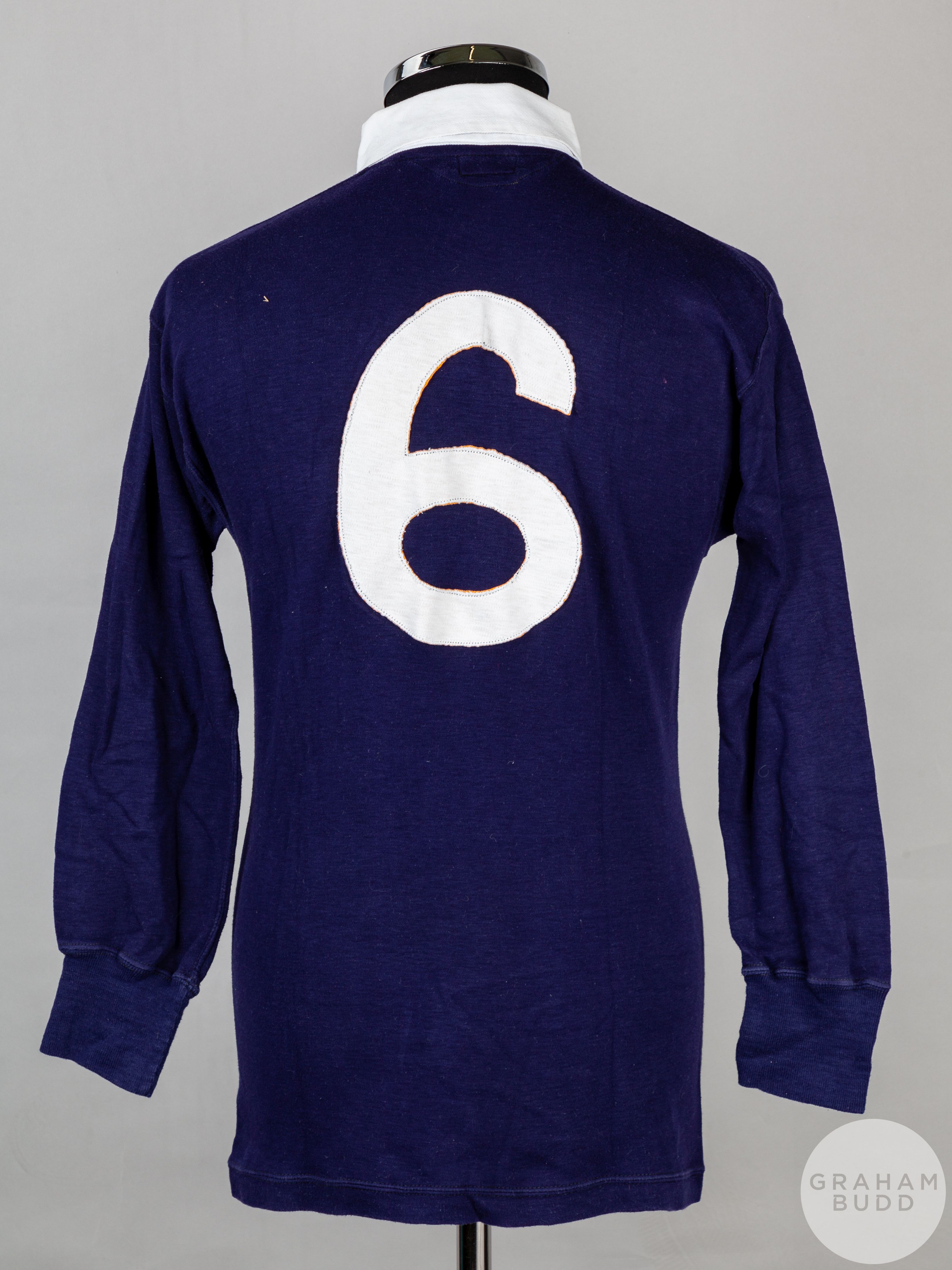 Alex Forbes blue and white No.6 Scotland v. Northern Ireland long-sleeved shirt - Image 2 of 4