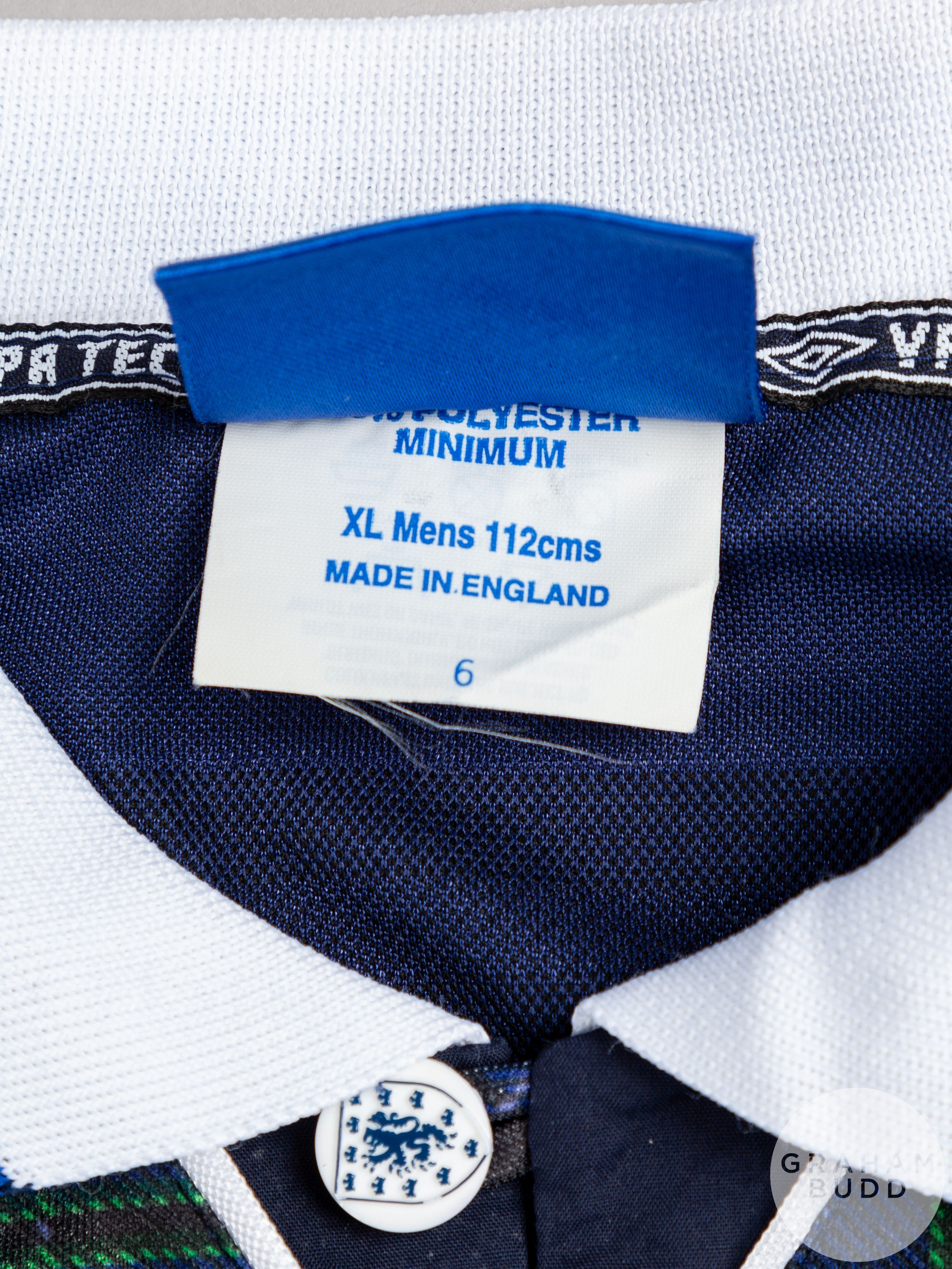 Blue and white No.3 Scotland international short-sleeved shirt, 1998-2000 - Image 5 of 5