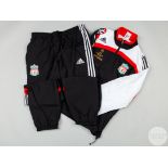 Alex Miller black, white and red Liverpool v. AC Milan worn full tracksuit