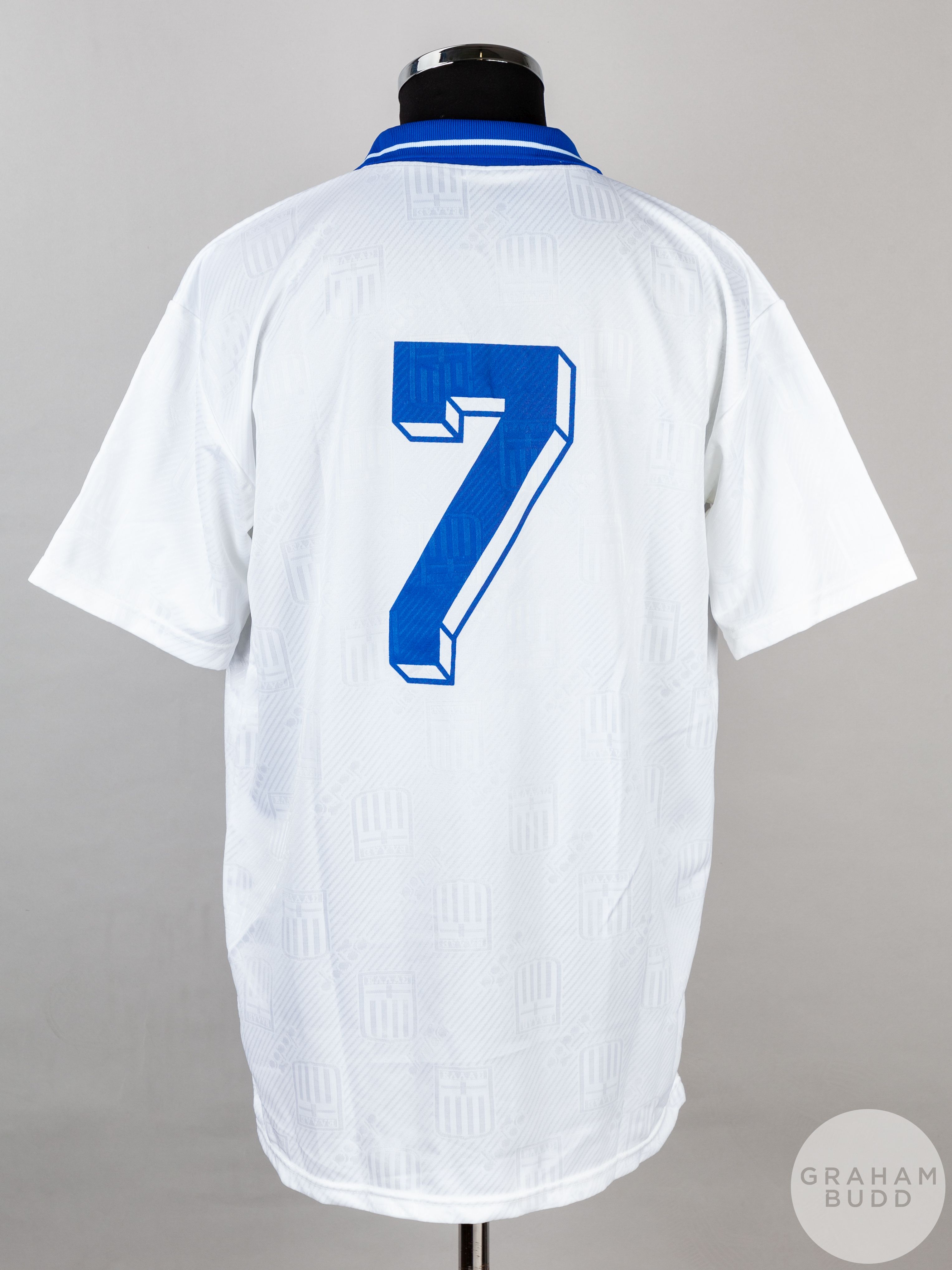 White and blue No.7 Greece short-sleeved shirt, - Image 2 of 5