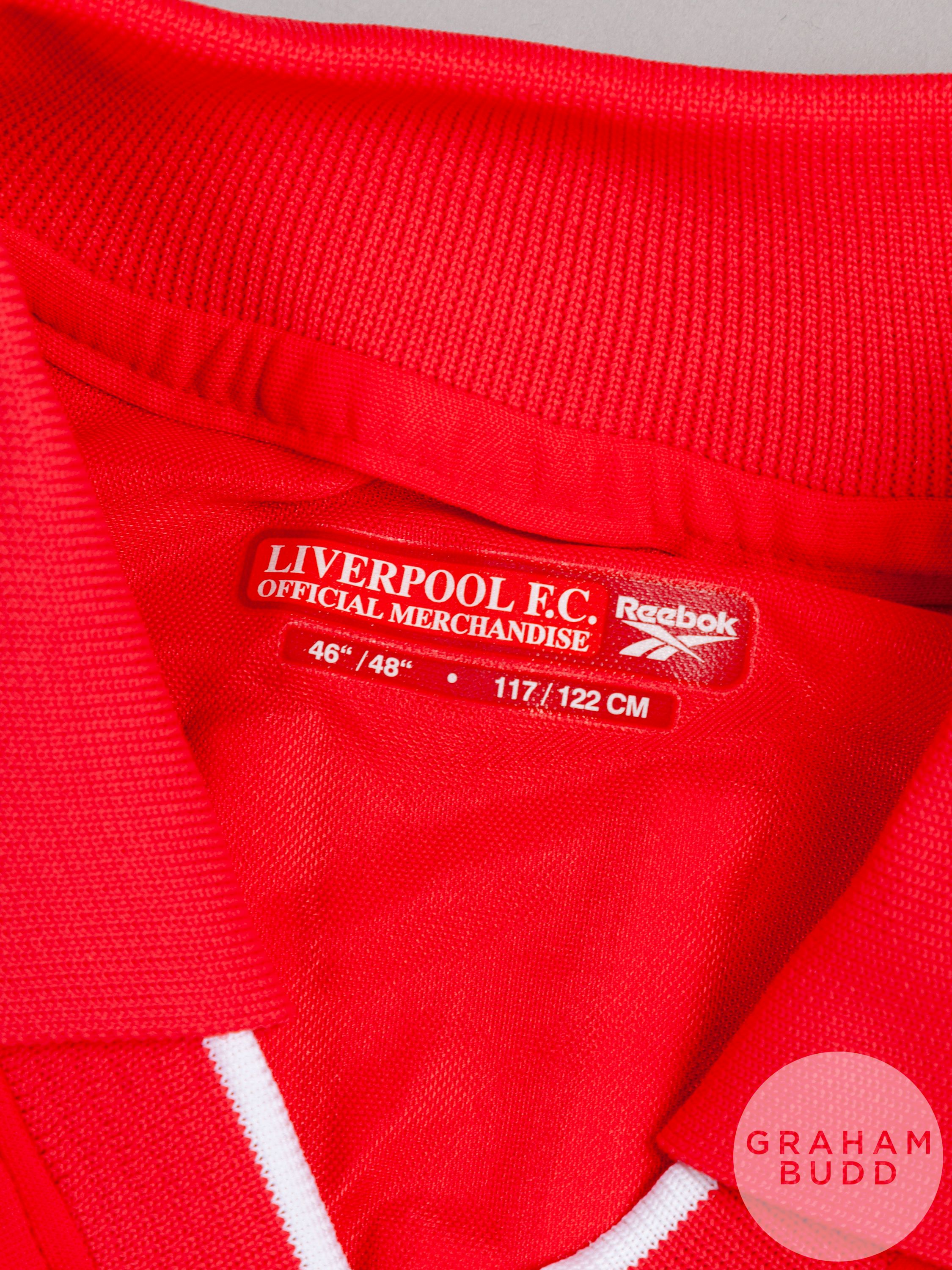 Alex Miller red and white Liverpool Treble Cup-winning commemorative shirt - Image 4 of 4