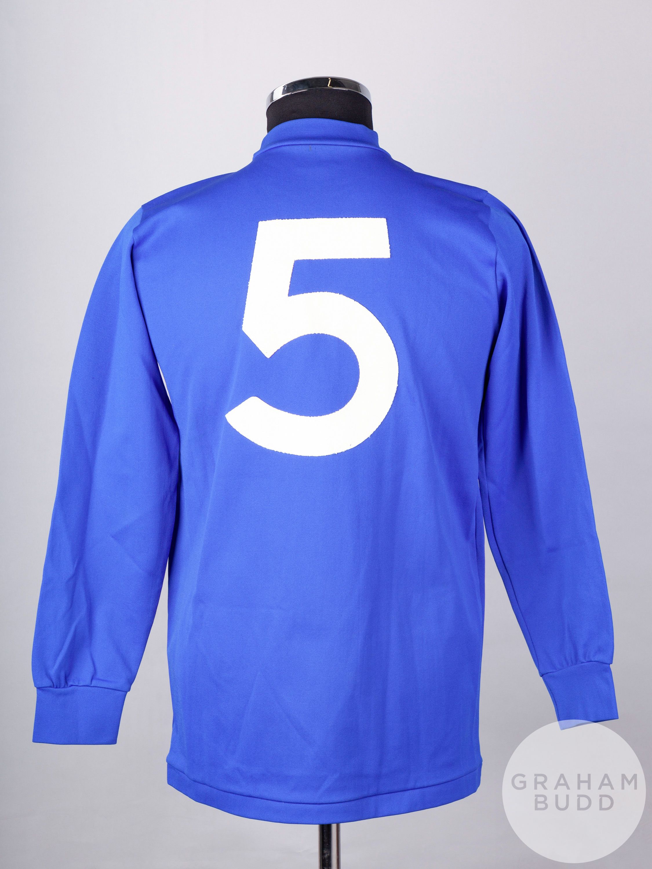 Derek Johnstone rare blue No.5 Rangers match worn European Cup Winners Cup Final long-sleeved shirt - Image 2 of 6