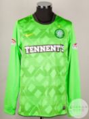Joe Ledley green No.16 Celtic v. Kilmarnock long-sleeved shirt, 2010