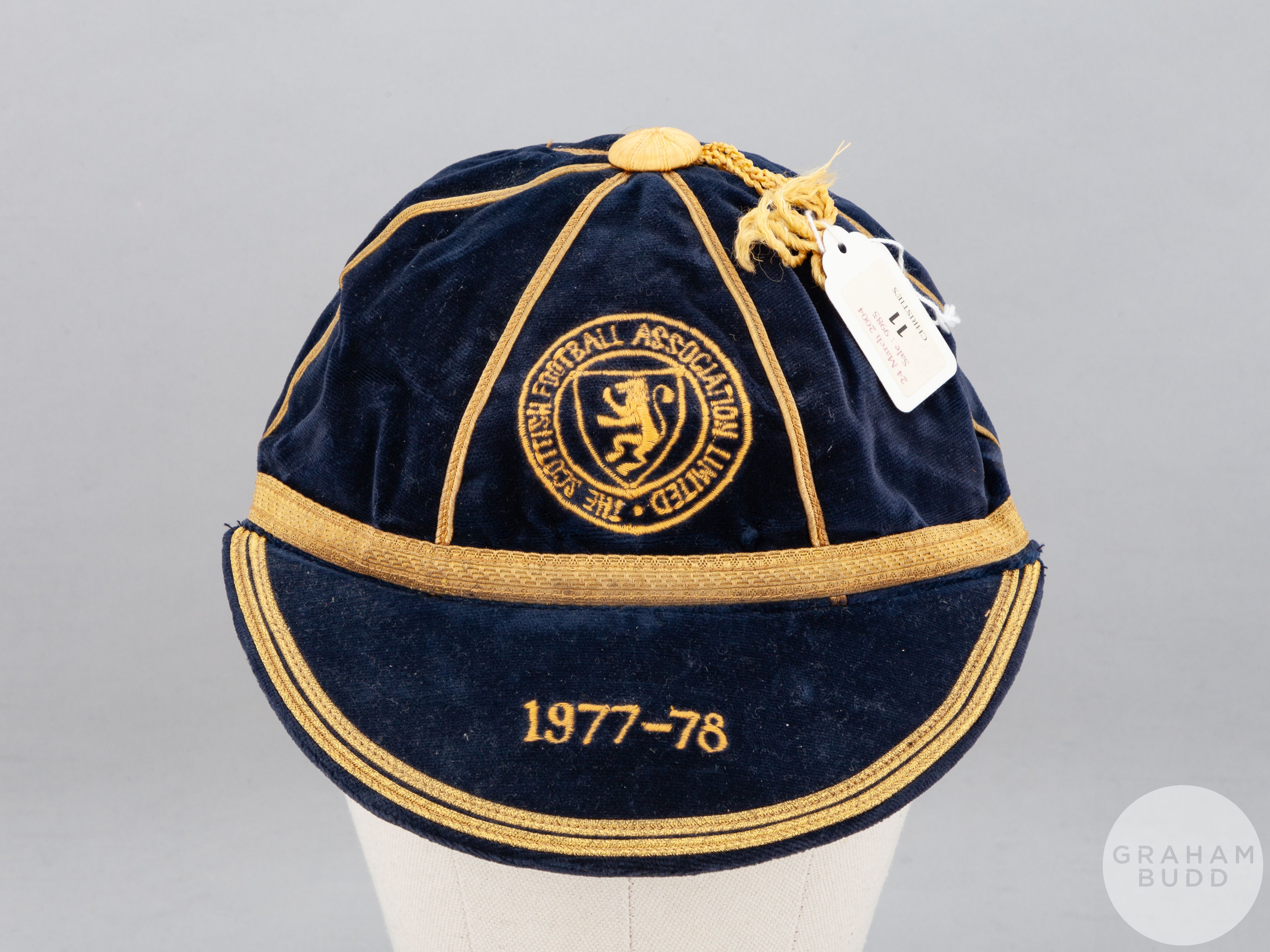 Arthur Graham blue Scotland v. East Germany International cap, 1977-78 - Image 2 of 5