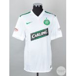 Shaun Maloney white No.13 Celtic short-sleeved shirt, 2009-10,