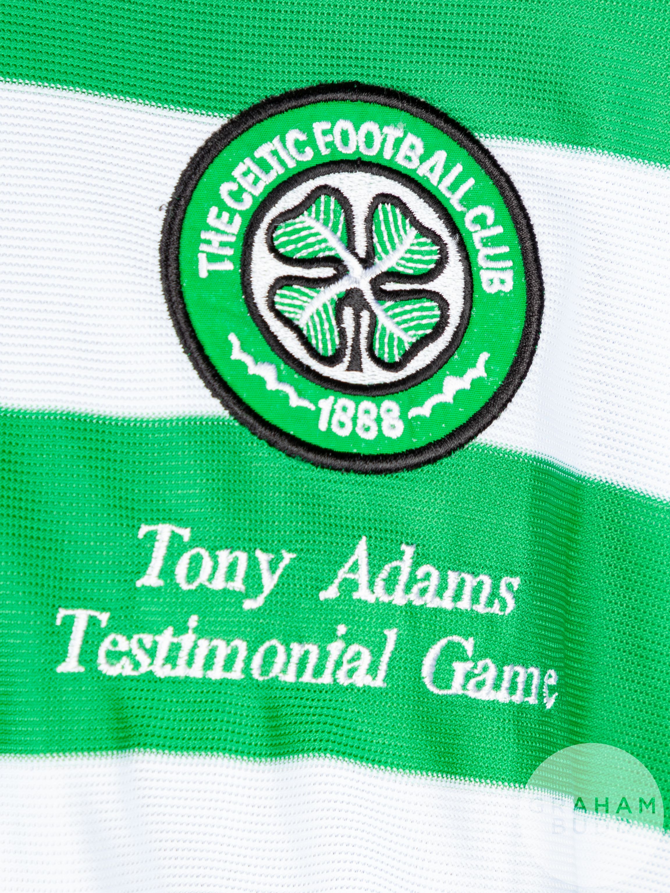 Joos Valgaeren green and white No.5 Celtic v. Arsenal Tony Adams Testimonial shirt - Image 3 of 7