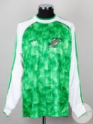 Keith Wright green and white No.9 Hibernian Skol Cup Final long-sleeved shirt