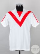 White and red Airdrieonians No.2 short-sleeved shirt, 1977-78