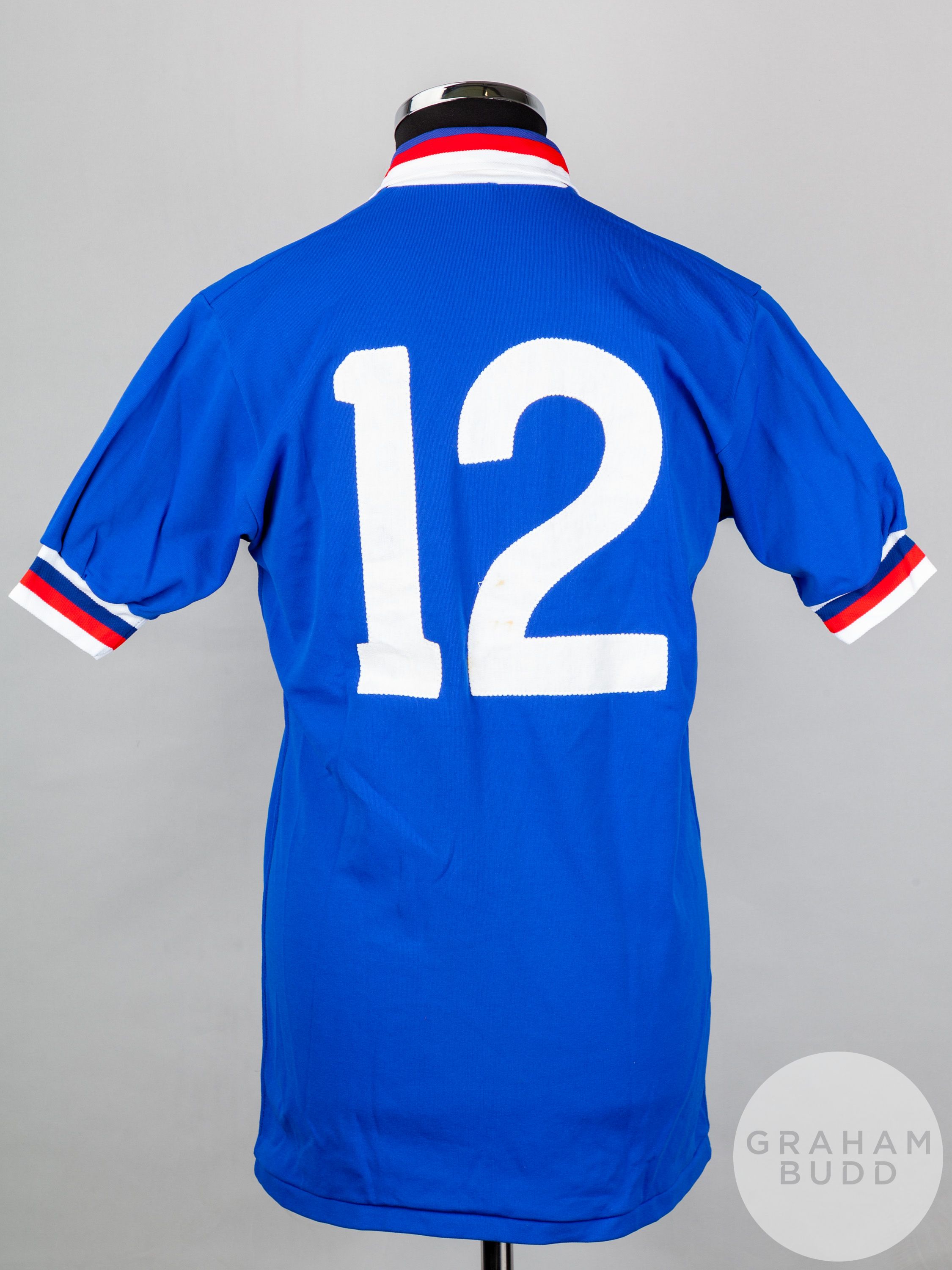 Alex Miller blue No.12 Rangers match worn Scottish Cup Final short-sleeved shirt - Image 2 of 5