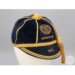 Willie Morgan blue Scotland v. Denmark International cap