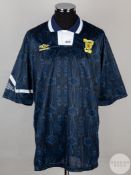Blue and white No.19 Scotland international short-sleeved shirt, 1991-94