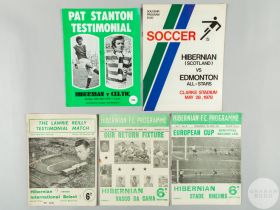 Five Hibernian match programmes