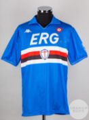 Blue No.8 Sampdoria short-sleeved shirt