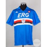 Blue No.8 Sampdoria short-sleeved shirt