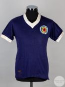 Alex Hamilton blue and white No.2 Scotland v. Wales short-sleeved shirt, 1963