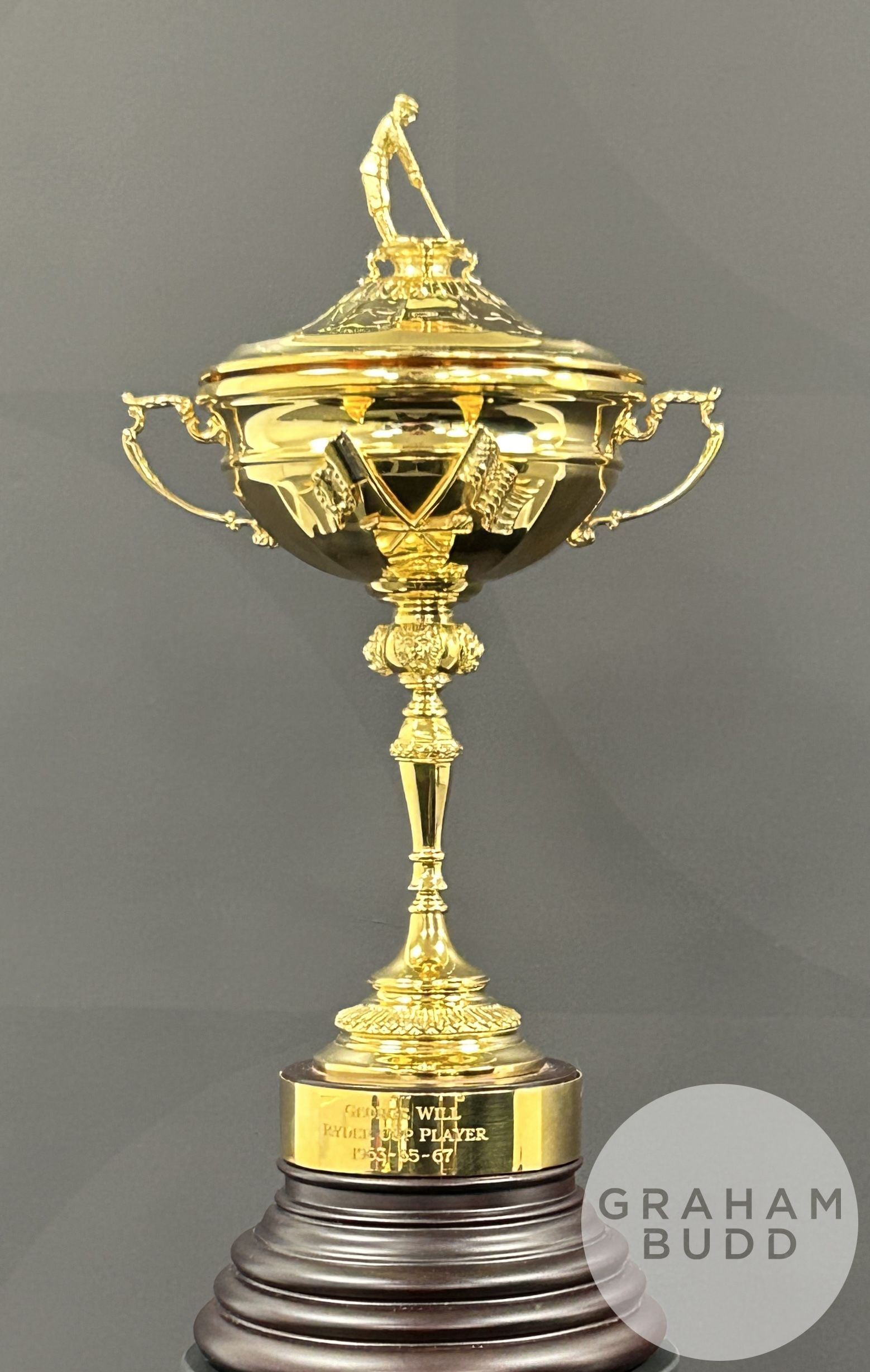 George Will rare silver-gilt replica Ryder Cup trophy