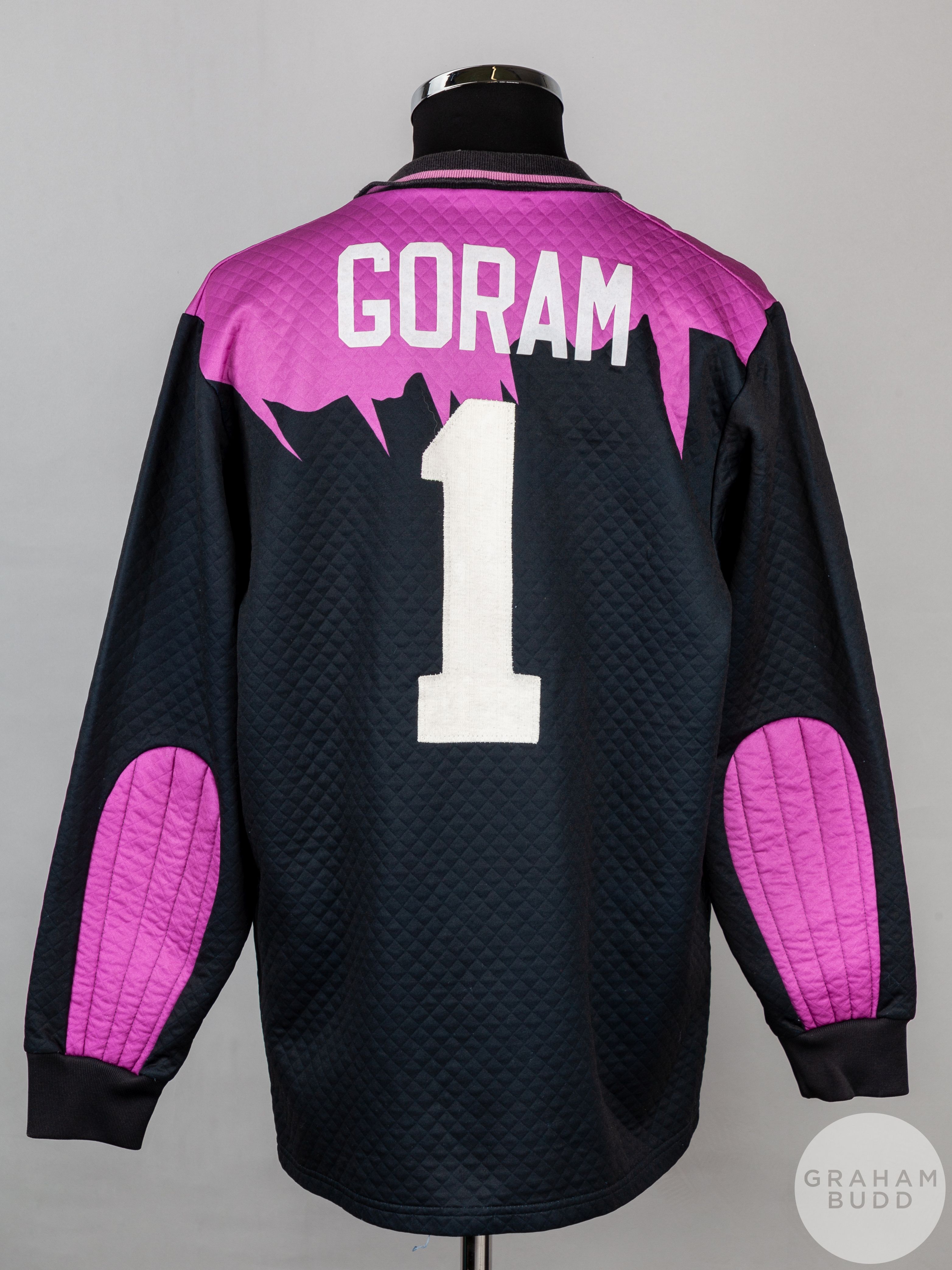 Andy Goram black, green and purple No.1 Scotland v. Holland goalkeeper shirt - Image 2 of 4