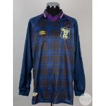 Blue tartan No.18 Scotland international long-sleeved shirt, 1994-96