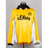 Andreas Moller yellow and black No.10 Borussia Dortmund long-sleeved shirt