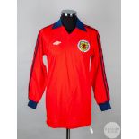 Rare red and blue Scotland International long-sleeved shirt