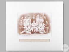 Hugh Smith sepia-toned Kilmarnock Cricket Club 2nd XI team line up photograph, 1898