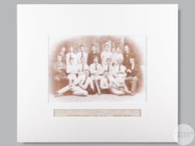 Hugh Smith sepia-toned Kilmarnock Cricket Club 2nd XI team line up photograph, 1898