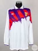 White, red and purple No.17 Scotland international long-sleeved shirt, 1991-93