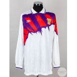 White, red and purple No.17 Scotland international long-sleeved shirt, 1991-93