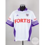 White and purple No.15 Anderlecht John Brown Testimonial short-sleeved shirt