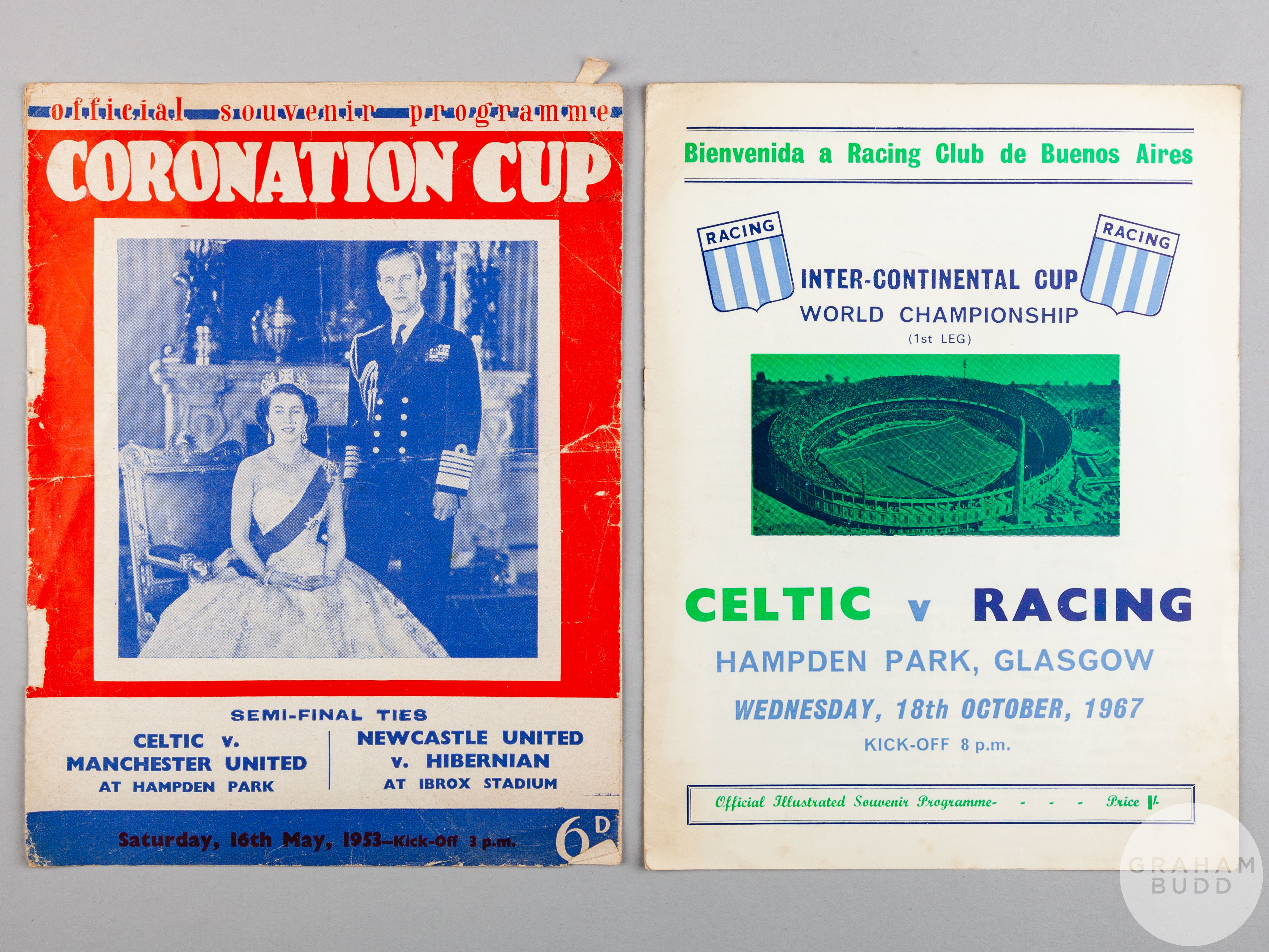 1953 Coronation Cup semi-final double match programme, 1953