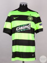 Chris Killen green and black No.33 Celtic v. Arsenal Champions League short-sleeved shirt