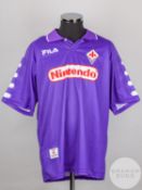 Lorenzo Amoruso purple No.5 Fiorentina short-sleeved shirt, 1999-2000