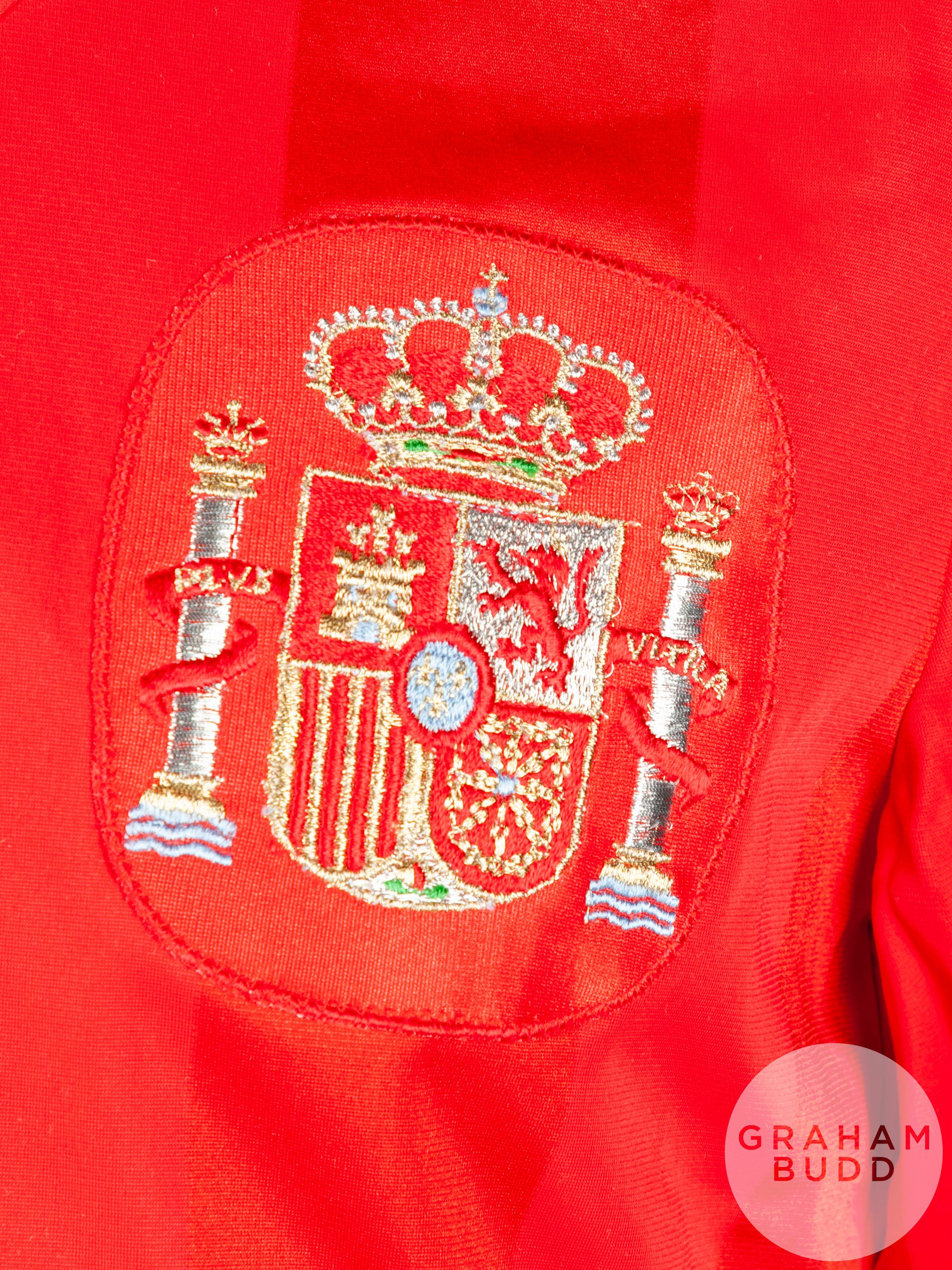Red Spain No.17 Spain v. Scotland long-sleeved shirt, 1984 - Image 3 of 4