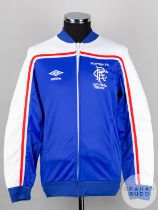 Alex Miller blue, red and white Rangers Scottish Cup Final tracksuit top, 1981/82