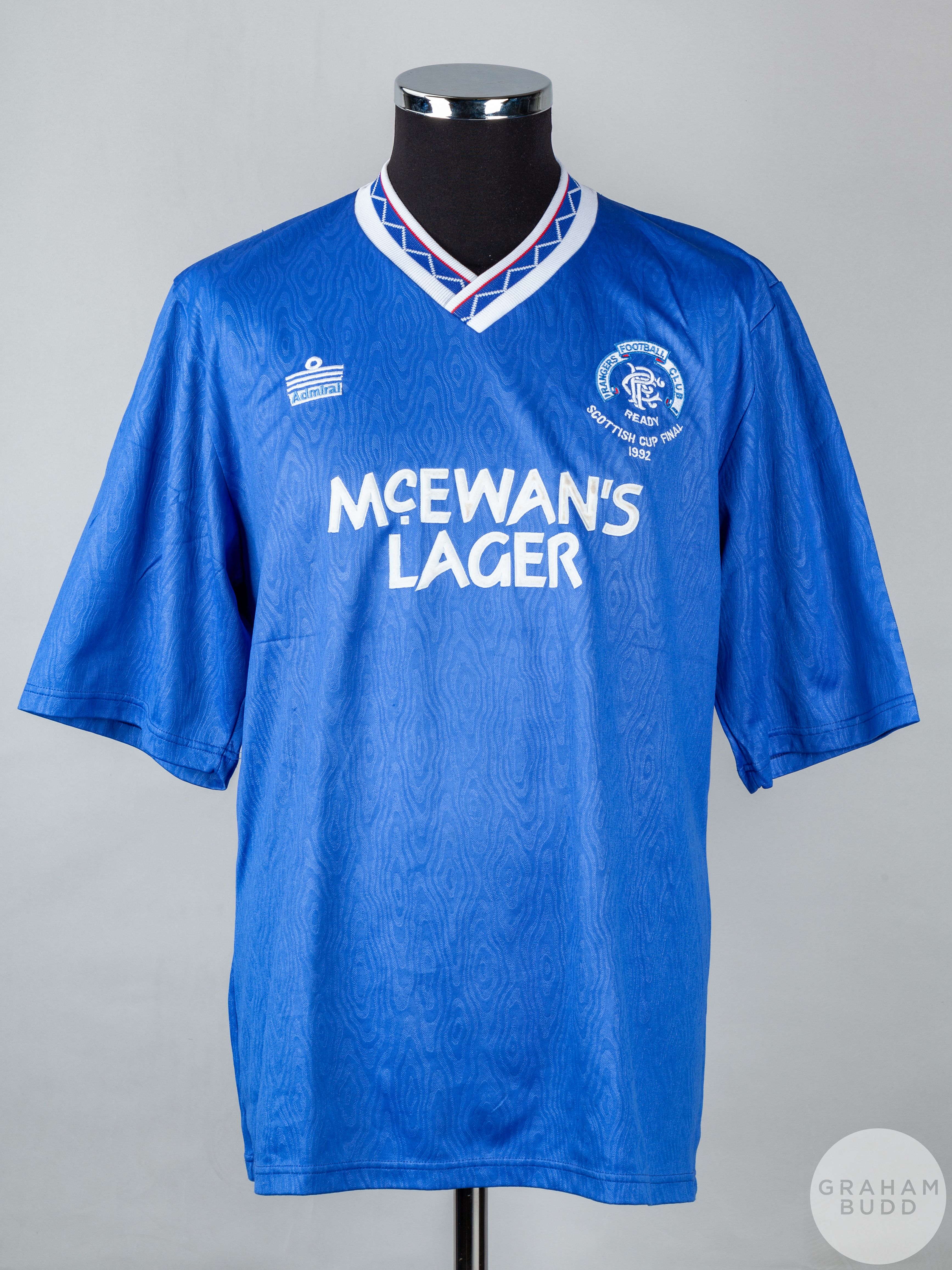 Blue and white No.11 Rangers v. Airdrieonians Scottish Cup Final shirt