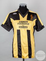Yellow and black No.11 East Fife short-sleeved shirt, 1990-91