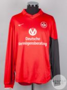 Olaf Marschall red and black No.11 Kaiserslautern long-sleeved shirt, 2000