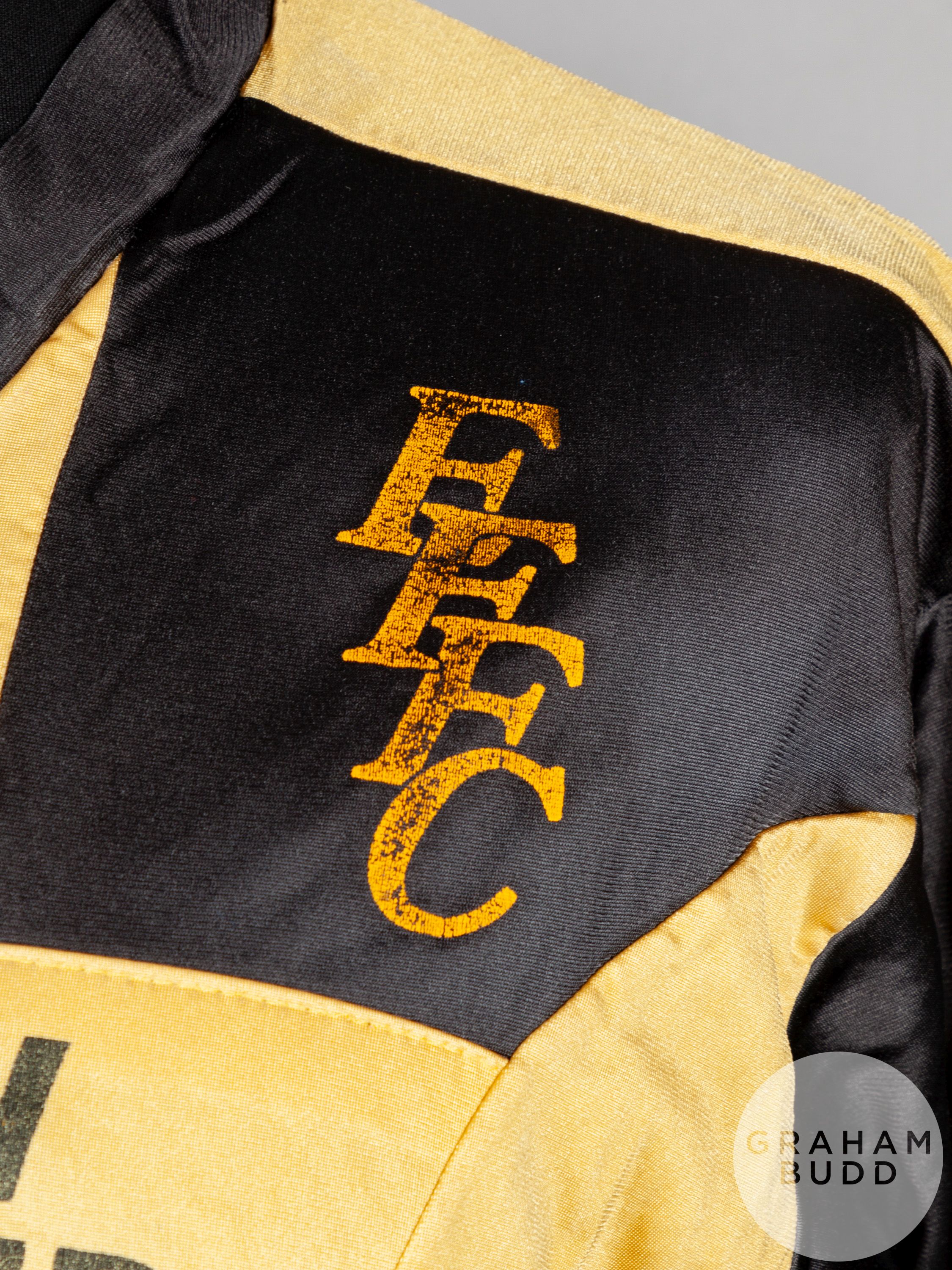Yellow and black No.11 East Fife short-sleeved shirt, 1990-91 - Image 3 of 5