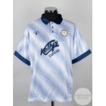 White and blue No.6 Dundee short-sleeved shirt, 1990-91
